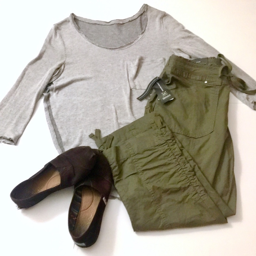 INC Curvy Fit Cropped Cargo Pants